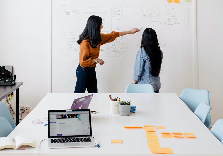 Two Woman Brainstorming | FPI Two Woman Brainstorming